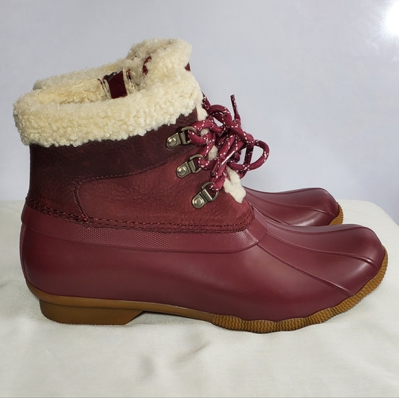 Sperry Shoes - Sperry's Women Cordovan burgundy Waterproof Duck Boots size 9.5